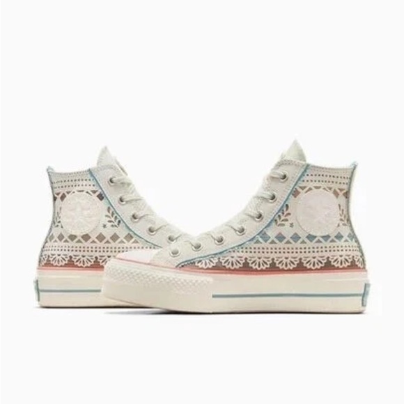 Converse Chuck Taylor Lift Day Of The Dead Shoe A12439C Women Size 7 NWOB - Picture 14 of 15